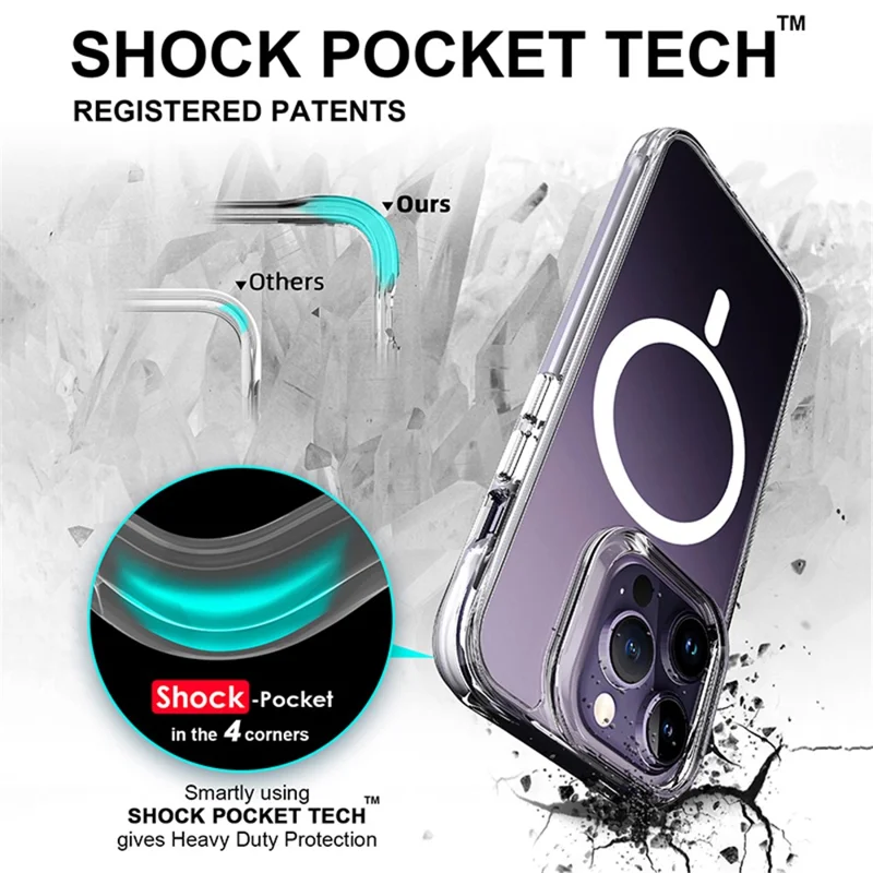 Für Iphone 14 Pro Clear Case TPU+PC -abdeckung Kompatibel Mit Magsafe