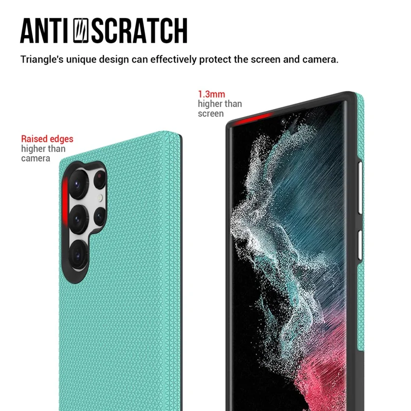 For Samsung Galaxy S23 Ultra Magnetic Case Shockproof TPU+PC Phone Cover - Mint Green