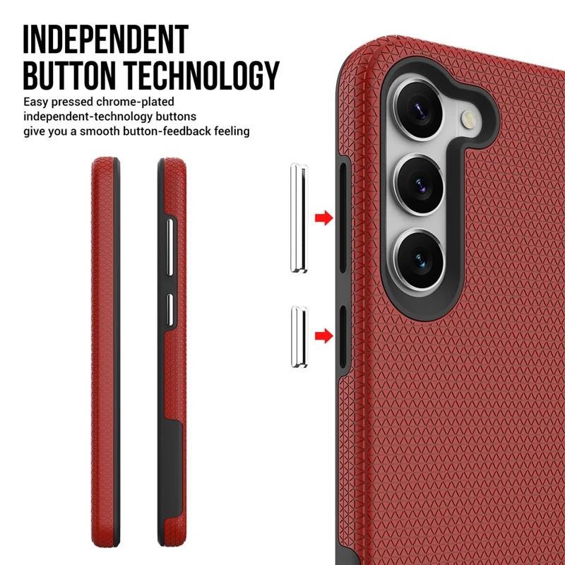 For Samsung Galaxy S23+ Magnetic Case Anti-Drop TPU+PC Phone Case - Red
