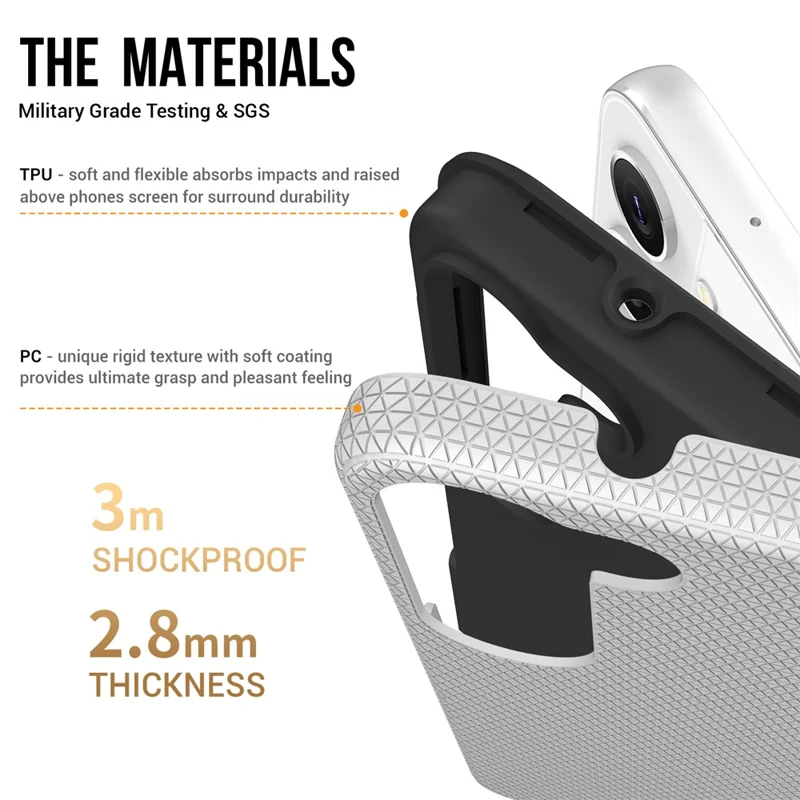 Para Samsung Galaxy S23+ Case Compatível com MagSafe Anti-Drop TPU+PC Phone Case - Prata