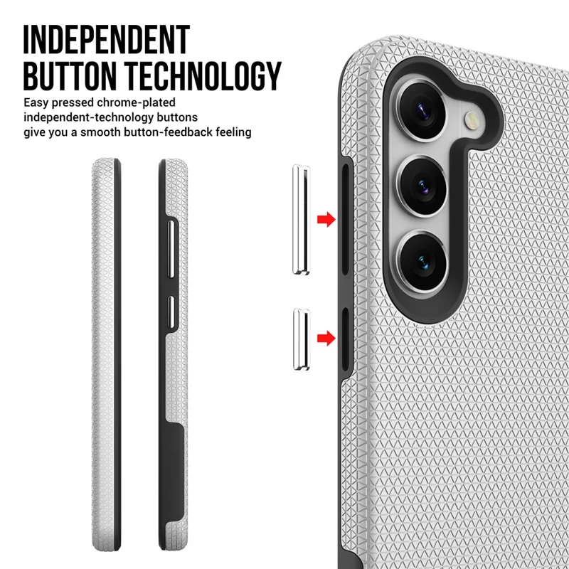 Para Samsung Galaxy S23+ Case Compatível com MagSafe Anti-Drop TPU+PC Phone Case - Prata