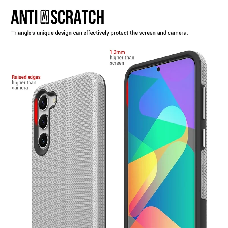 Para Samsung Galaxy S23+ Case Compatível com MagSafe Anti-Drop TPU+PC Phone Case - Prata