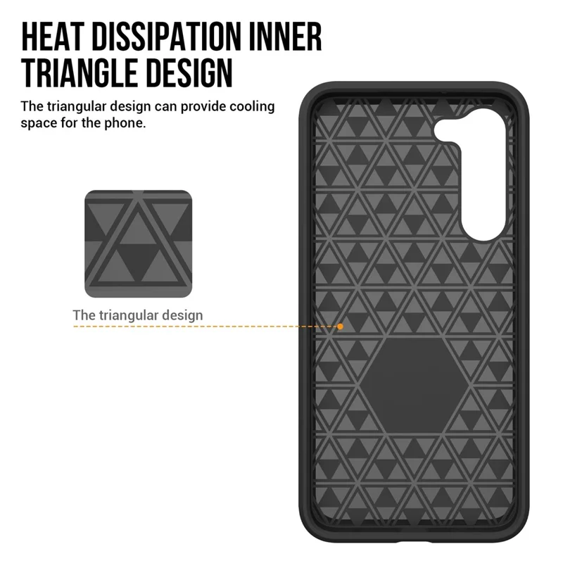 Para Samsung Galaxy S23+ Case Compatível com MagSafe Anti-Drop TPU+PC Phone Case - Prata