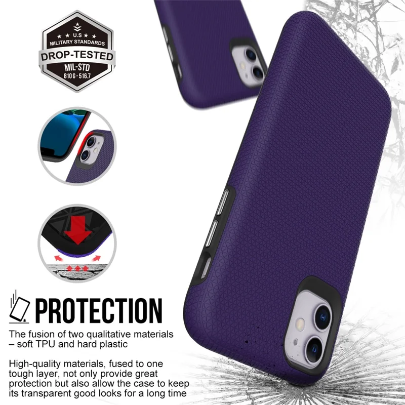 For iPhone 11 Case Compatible with MagSafe  Anti-Drop TPU+PC Phone Cover - Purple