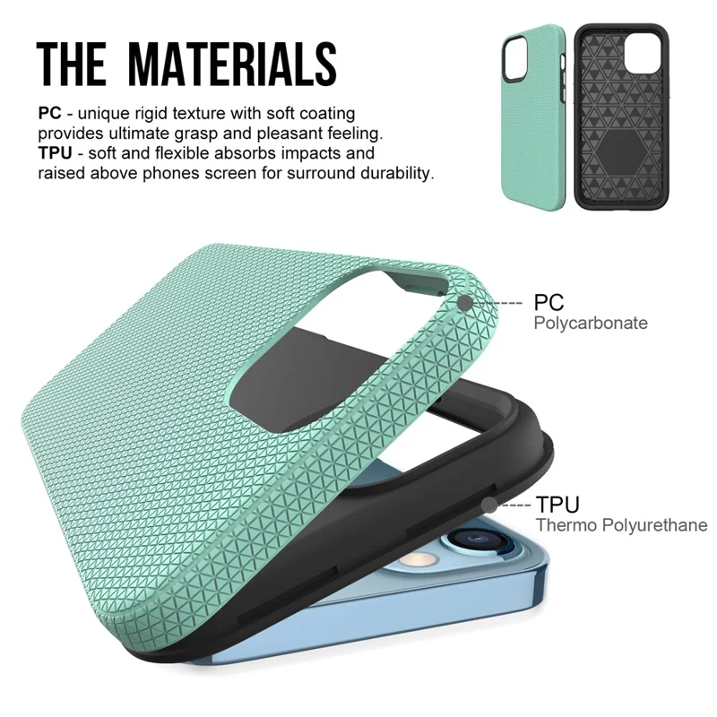 For iPhone 12 Pro Max 6.7 inch Case Compatible with MagSafe  Protective TPU+PC Phone Shell - Mint Green