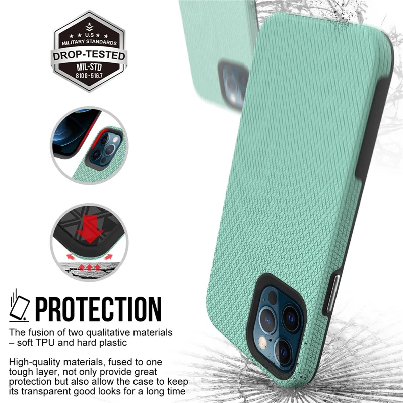 For iPhone 12 Pro Max 6.7 inch Case Compatible with MagSafe  Protective TPU+PC Phone Shell - Mint Green