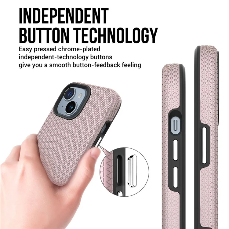 Custodia per iPhone 14 Angoli Antiurto TPU+PC Copertina Magnetica - Rose Gold