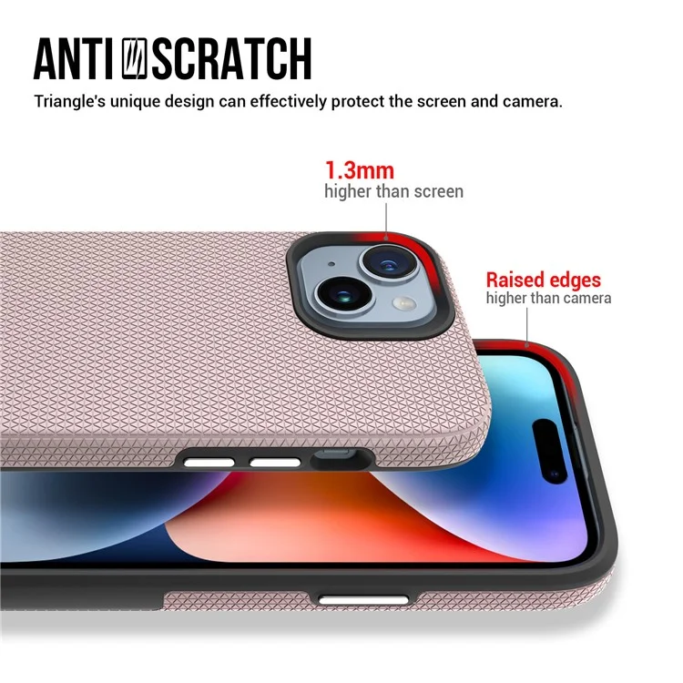 Custodia per iPhone 14 Angoli Antiurto TPU+PC Copertina Magnetica - Rose Gold