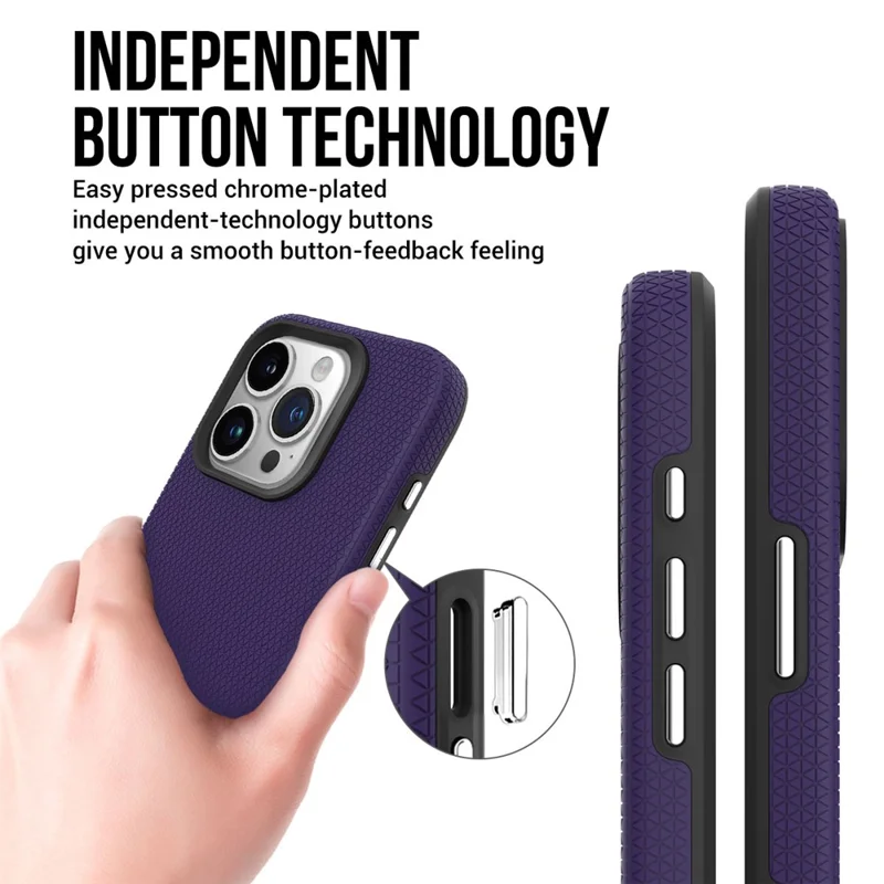 For iPhone 14 Pro Max Case Anti-Scratch Magnetic Phone Cover - Purple