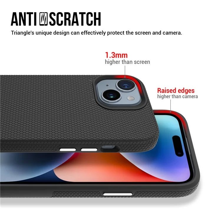 Para Iphone 15 Case de Casos Magnéticos Anti-Drop TPU+PC Telephip Cover - Negro