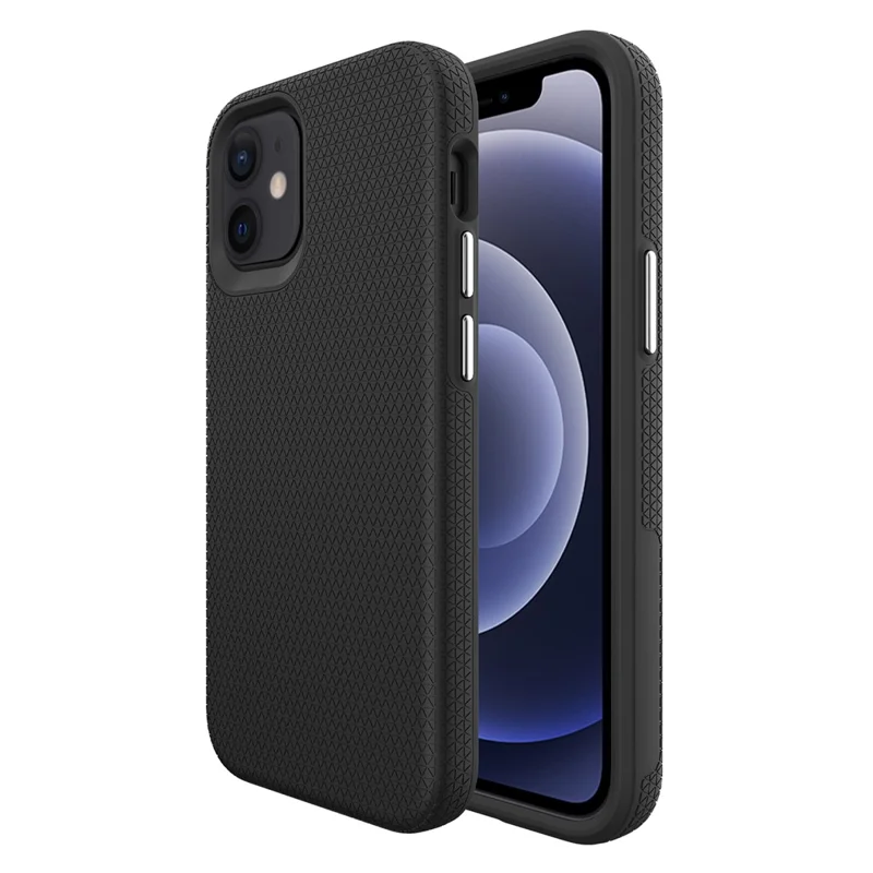 For iPhone 12 mini Case Four Corners Shockproof Magnetic Phone Cover - Black