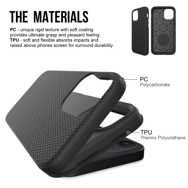 For iPhone 12 mini Case Four Corners Shockproof Magnetic Phone Cover - Black