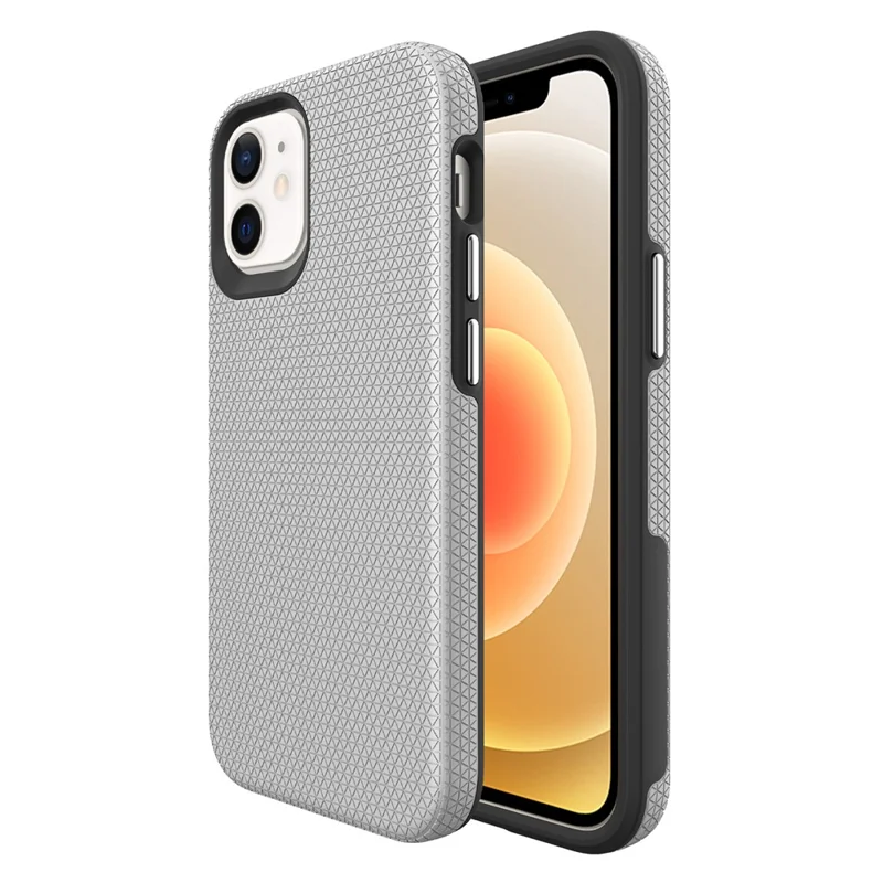 Para Iphone 12 Mini Case Quatro Cantos na Capa de Telefone Magnético à Prova de Choque - Prata