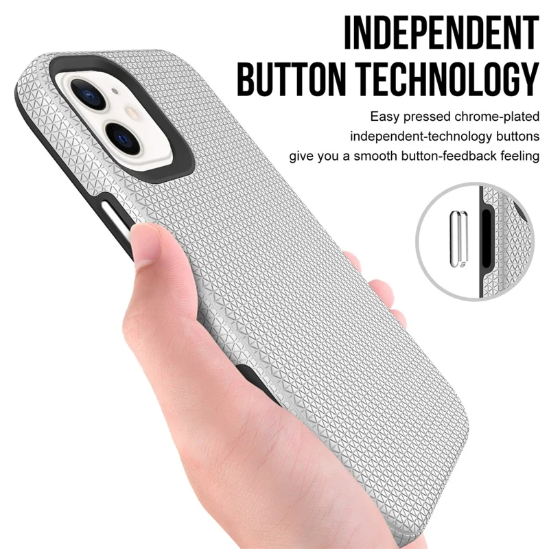 Para Iphone 12 Mini Case Quatro Cantos na Capa de Telefone Magnético à Prova de Choque - Prata