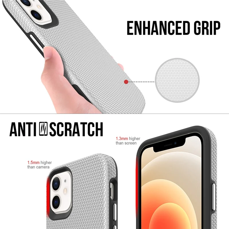 Para Iphone 12 Mini Case Quatro Cantos na Capa de Telefone Magnético à Prova de Choque - Prata