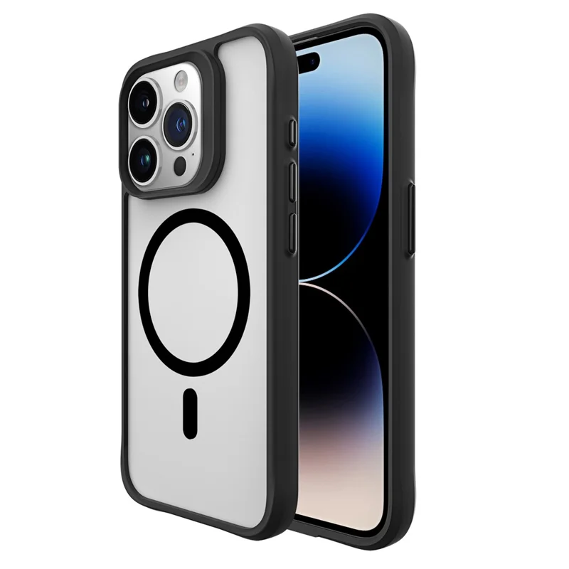 Combat X Mode Magnetic Series for iPhone 14 Pro Case Compatible with Magsafe Four Corner Protective Cover - Black