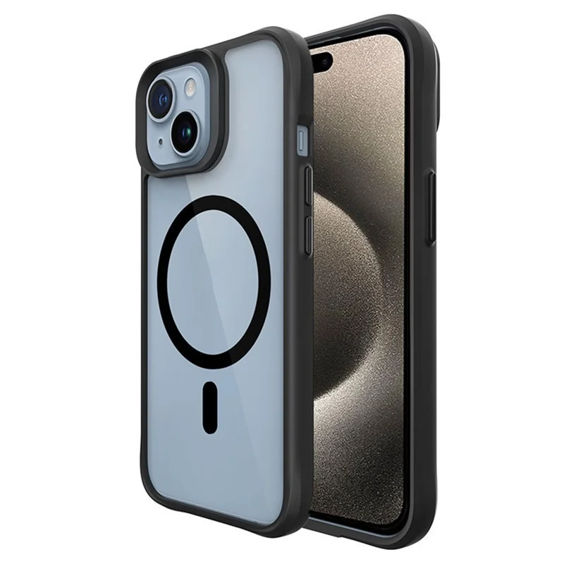 Combat X Mode Magnetic Series for iPhone 15 Phone Case Compatible with Magsafe Reinforced Corners Cover - Black