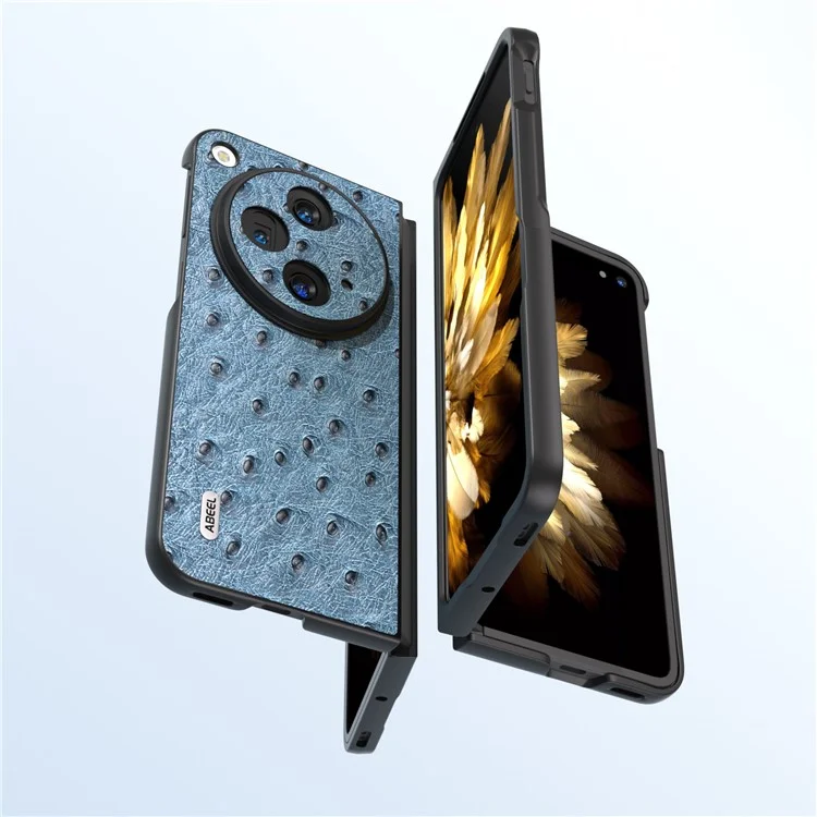 ABEEL Para OnePlus Open Case Ostrich Texture Phone Back Cover - Azul