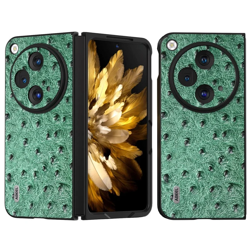 ABEEL For OnePlus Open Case Ostrich Texture Phone Back Cover - Green