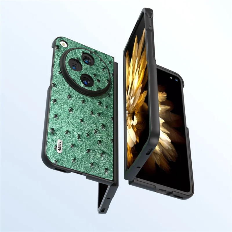 ABEEL For OnePlus Open Case Ostrich Texture Phone Back Cover - Green