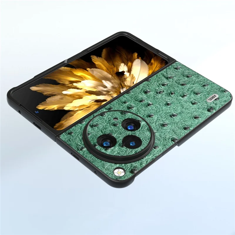 ABEEL For OnePlus Open Case Ostrich Texture Phone Back Cover - Green