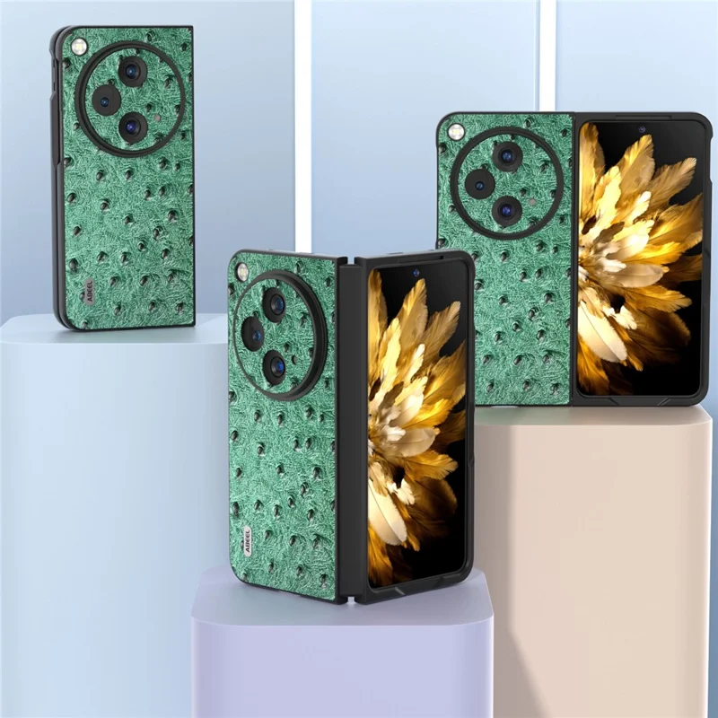 ABEEL For OnePlus Open Case Ostrich Texture Phone Back Cover - Green