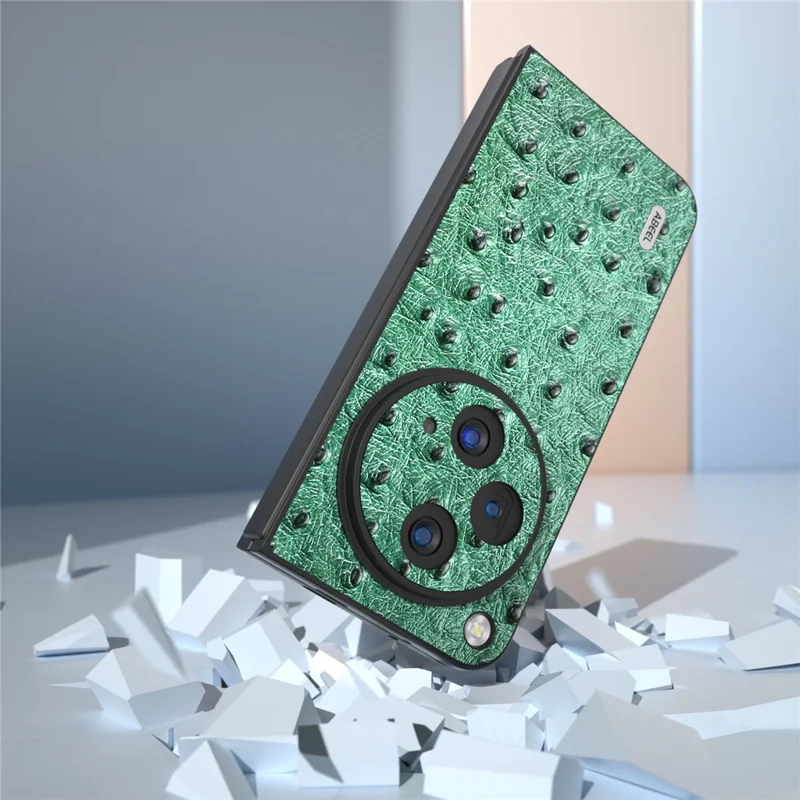 ABEEL For OnePlus Open Case Ostrich Texture Phone Back Cover - Green
