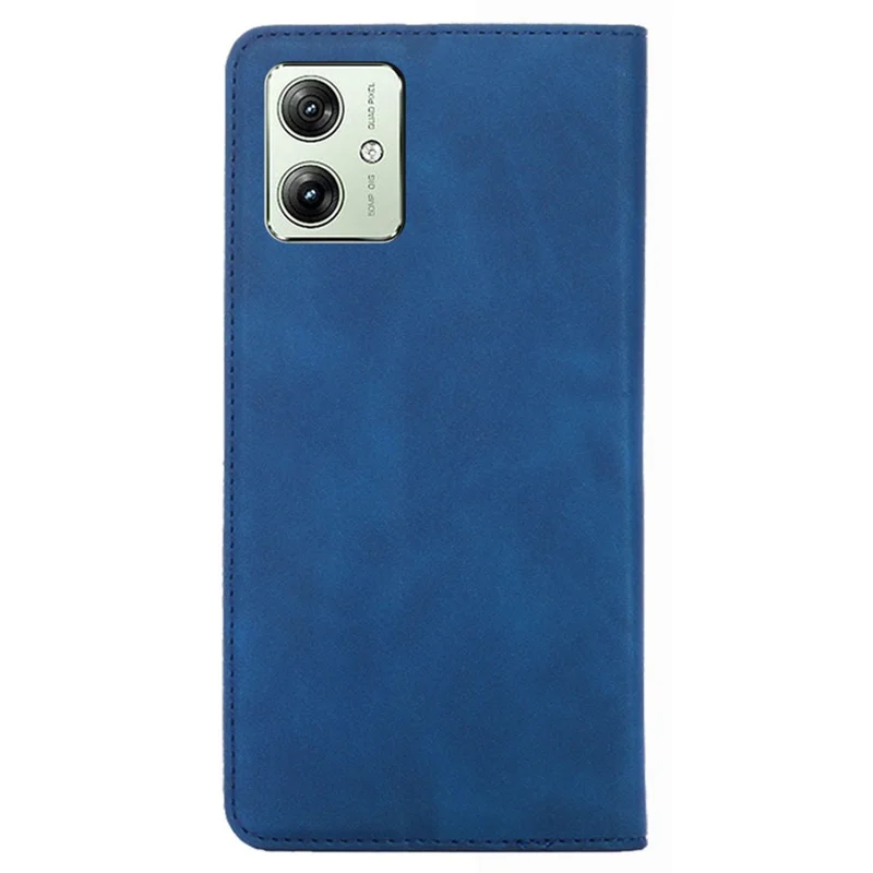 For Motorola Moto G54 5G Case Leather Stand Card Slots Phone Cover - Blue