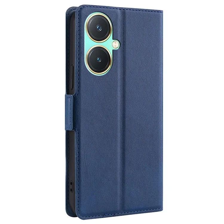 Für vivo Y27 4G Case Ultra Thin Leder Kartensteckplatz Smartphone Cover - Blau