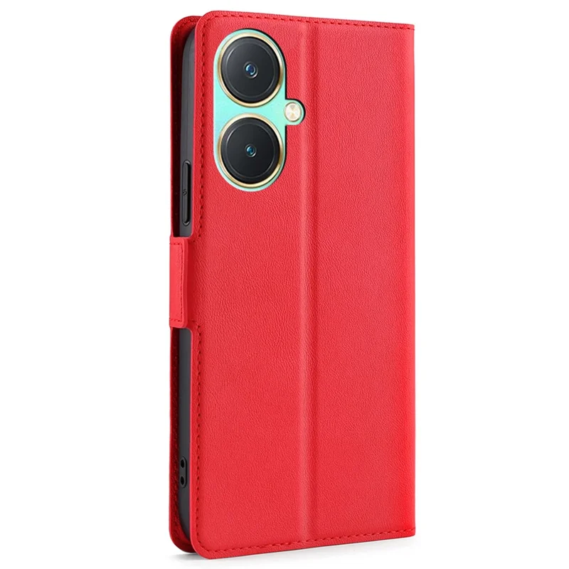 Pour vivo Y27 4G Case Ultra Thin Leather Card Slot Smart Phone Cover - Rouge