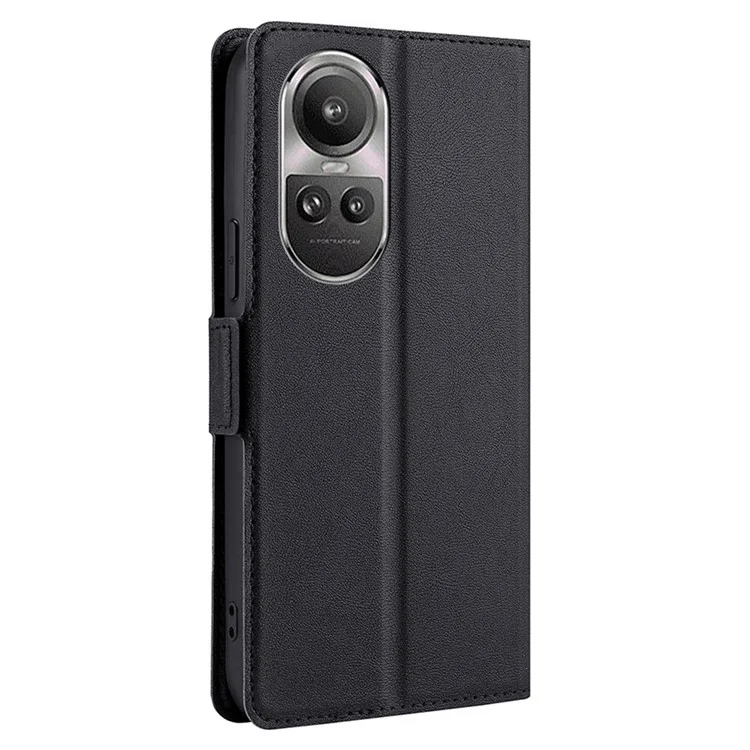 Pour Oppo Reno10 5G (Global) / Reno10 Pro 5G (Global) Étui en cuir avec fente pour carte Housse de téléphone - Noir