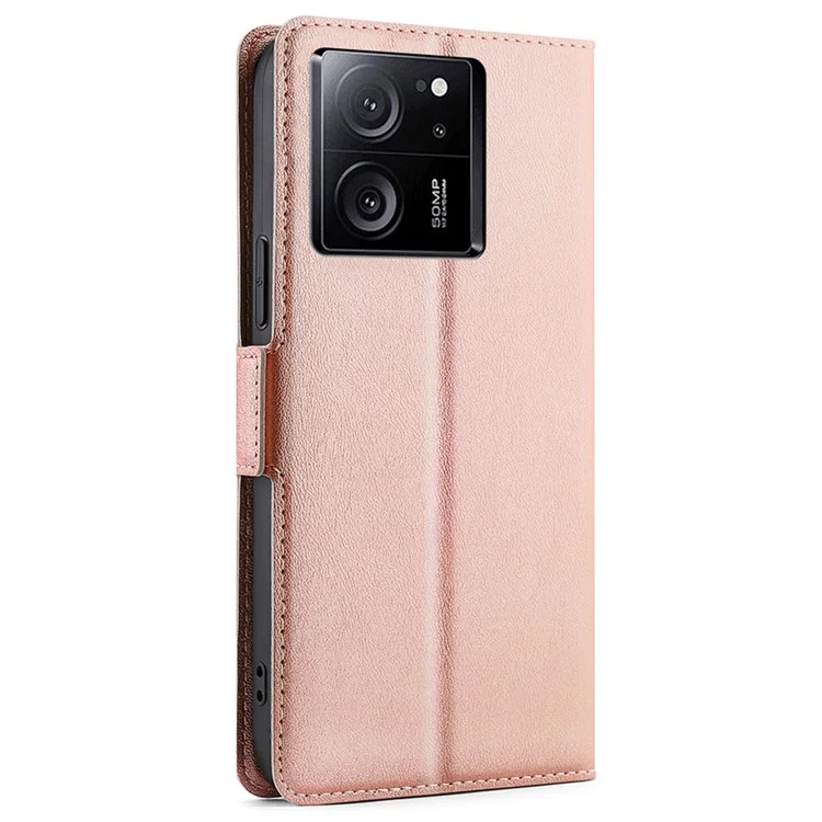 For Xiaomi Redmi K60 Ultra / 13T / 13T Pro Case Leather Card Slot Shockproof Phone Cover - Rose Gold