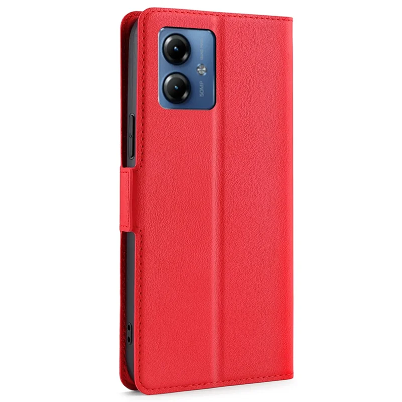 For Motorola Moto G14 4G Case Card Holder Full Protection Phone Cover - Red