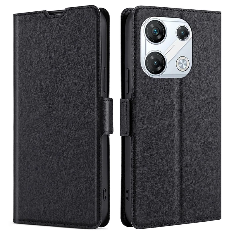 Para Infinix GT 10 Pro 5G Case Card Slot PU Leather Stand Phone Cover - Preto