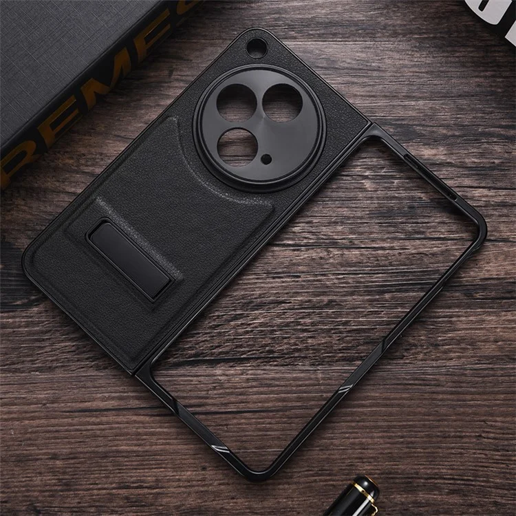 Für Oppo Find N3 5G / OnePlus Open Case PU-Leder beschichteter harter PC-Schutzhülle für Telefone - Schwarz