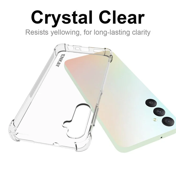 ENKAY HAT PRINCE For Samsung Galaxy A05s 4G Case Shockproof Corners TPU Phone Cover Clear Shell