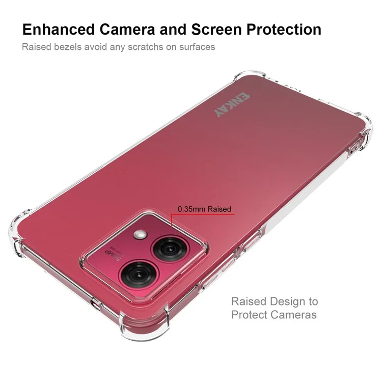ENKAY HAT PRINCE For Motorola Moto G84 5G Case Anti-slip Strip Edge Phone Cover TPU Shell