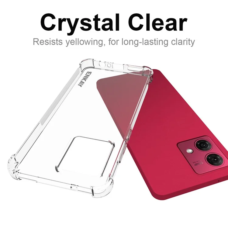 ENKAY HAT PRINCE For Motorola Moto G84 5G Case Anti-slip Strip Edge Phone Cover TPU Shell