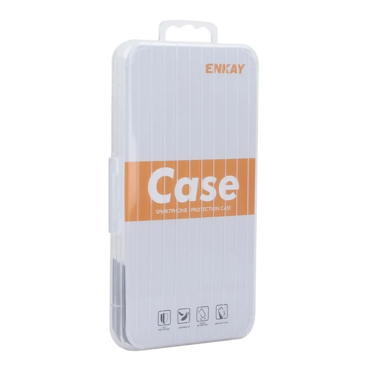 ENKAY HAT PRINCE para Motorola Edge 40 Neo 5G Funda de teléfono de TPU transparente con tira antideslizante y cubierta del borde
