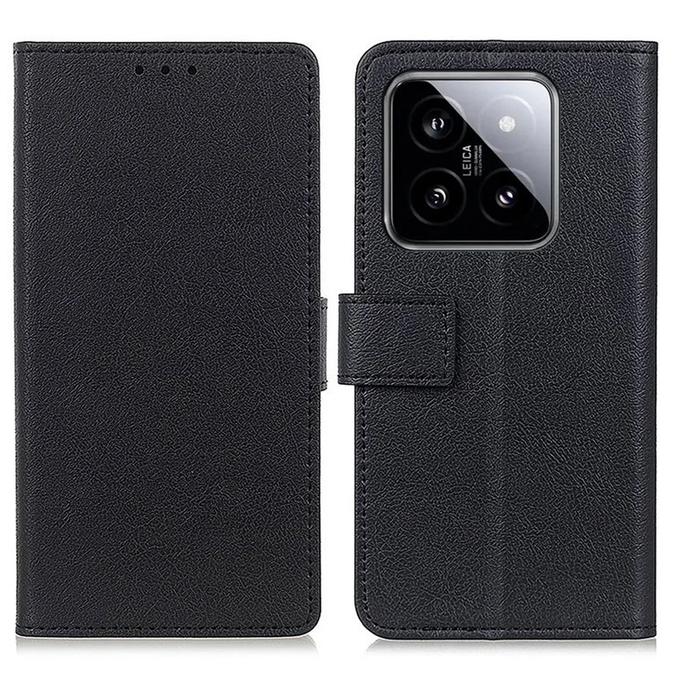 For Xiaomi 14 Pro Case Wallet Stand Drop-proof Phone Cover - Black
