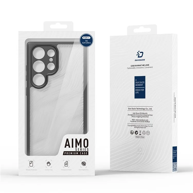 Dux Ducis Aimo -serie Telefonfall Für Samsung Galaxy S24 Ultra Case TPU+PC -telefonabdeckung (reichweite Zertifizierung) - Schwarz