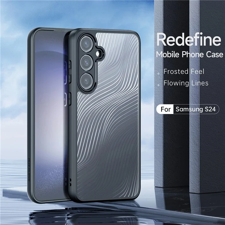 DUX DUCIS Aimo Series TPU+PC Case pour Samsung Galaxy S24 Case Anti-Drop Matte Phone Cover (Certification REACH) - Noir