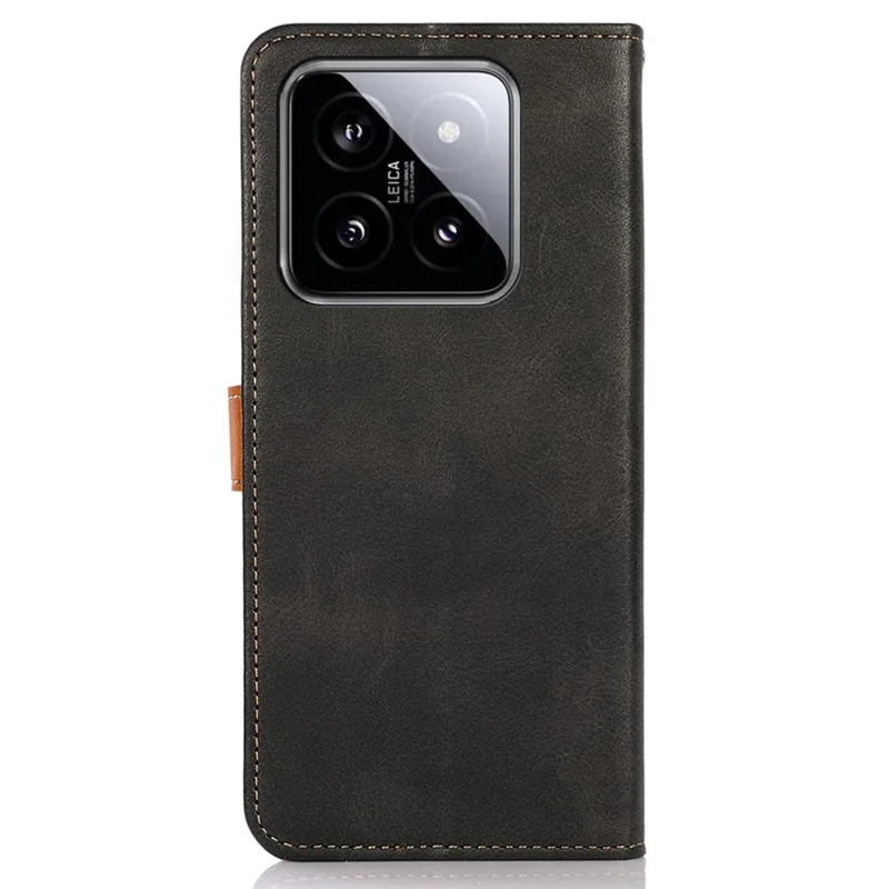 KHAZNEH для чехла Xiaomi 14 Pro Wallet Stand Full Protection Phone Cover - Черный