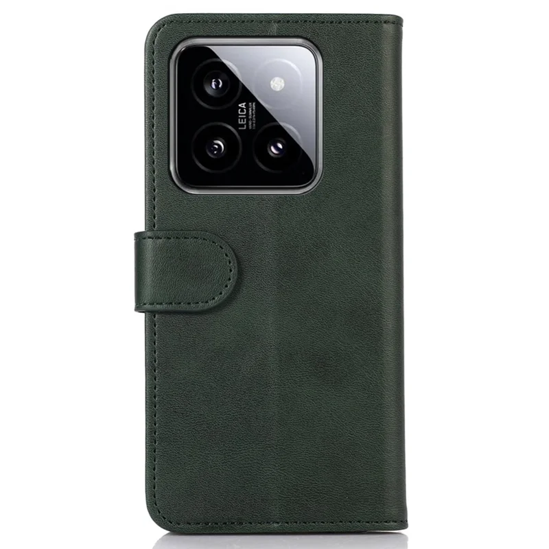 For Xiaomi 14 Pro Case PU Leather Wallet Phone Stand Cover - Green