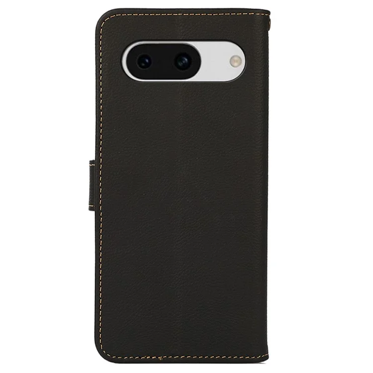 KHAZNEH Para Capa de Carteira RFID Blocking Phone Stand Cover - Preto para Google Pixel 8a