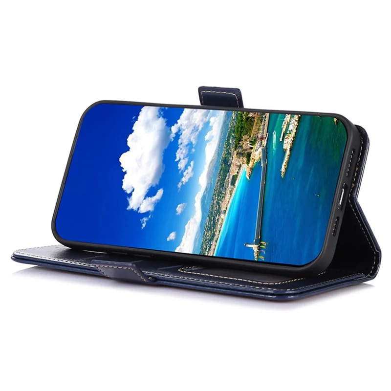 ABEEL For Xiaomi 14 Pro Case Crazy Horse Texture Wallet Leather Cover - Blue