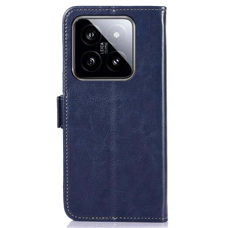 ABEEL For Xiaomi 14 Pro Case Crazy Horse Texture Wallet Leather Cover - Blue