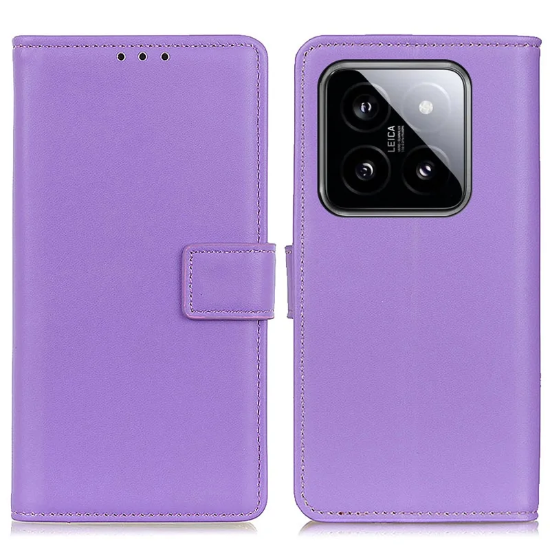 For Xiaomi 14 Pro Case Wallet PU Leather Drop-proof Phone Cover - Purple
