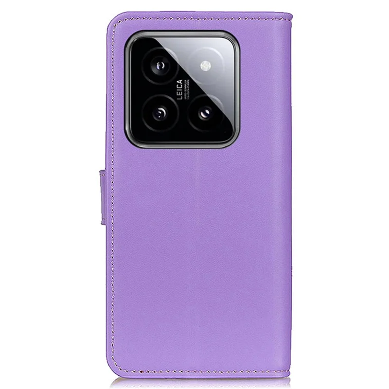 For Xiaomi 14 Pro Case Wallet PU Leather Drop-proof Phone Cover - Purple