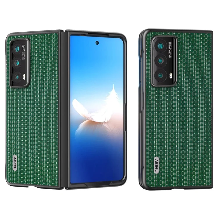 ABEEL For Honor Magic Vs2 5G Case Genuine Cow Leather+PC Protective Shell Cover - Verde
